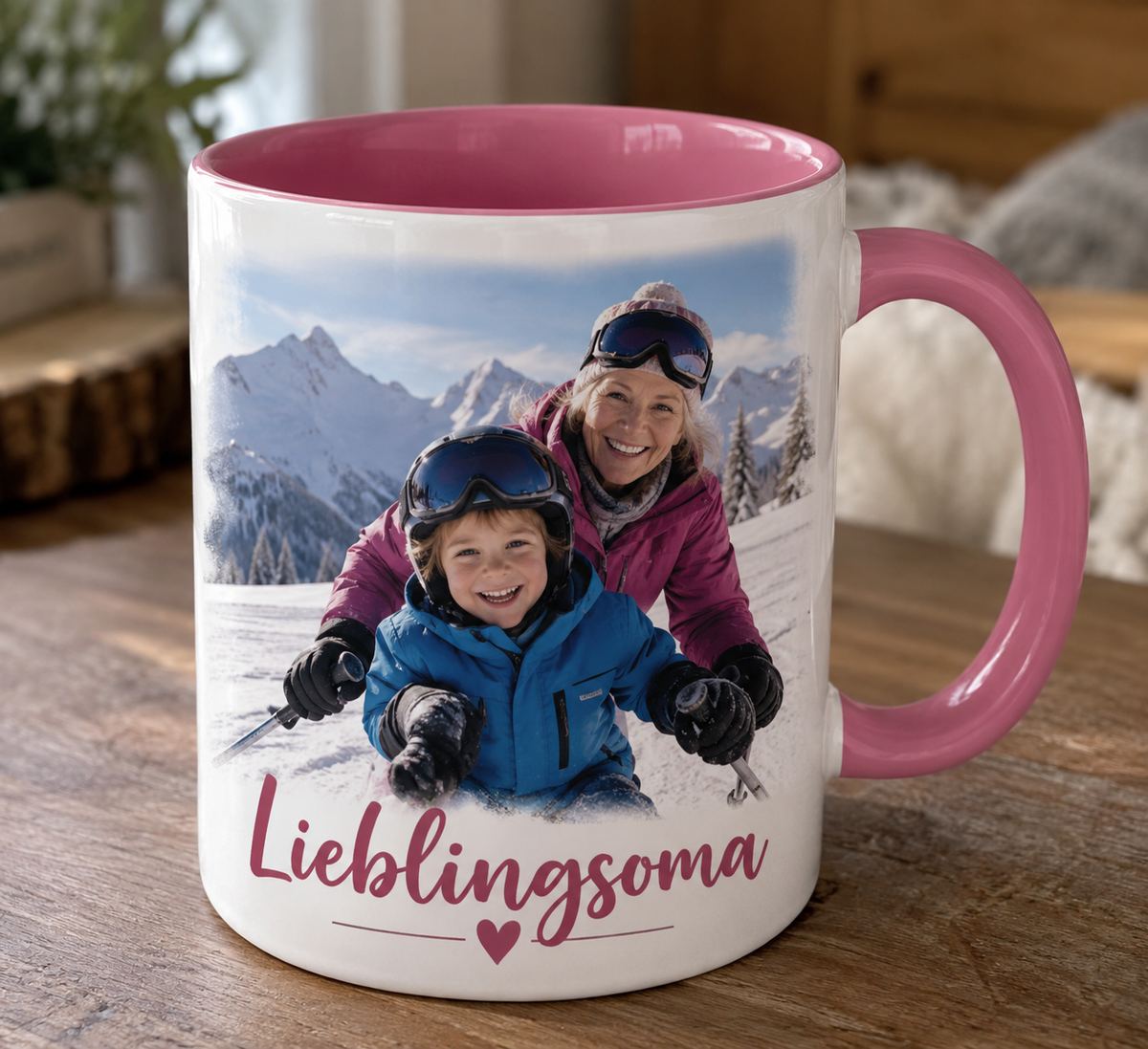 Farbige Fototasse mit eigenem Foto